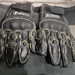 Harley like leather gloves